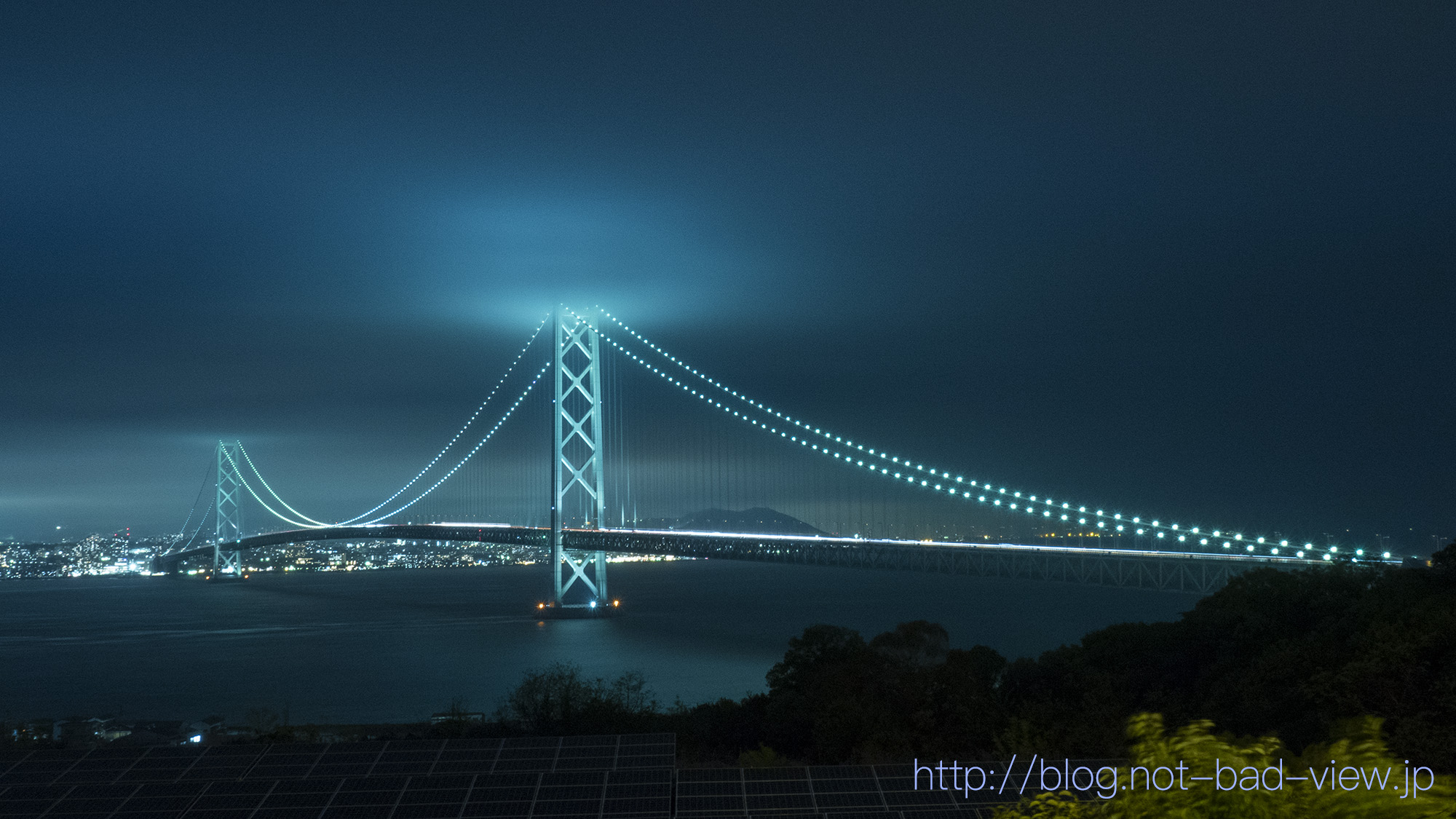 夜景：明石海峡大橋 数十パターンのライトアップ！ – 日本の ...