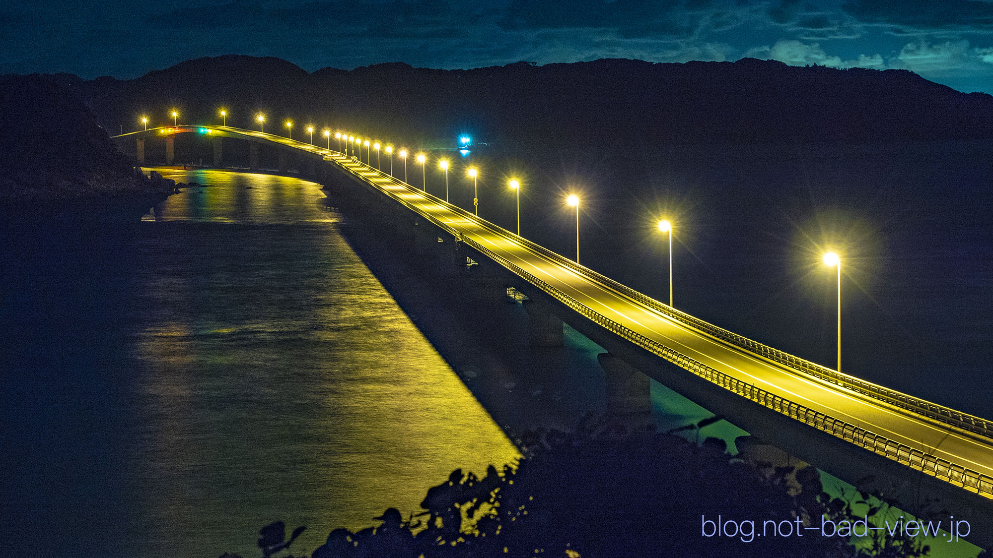 角島大橋の夕景 夜景 日本の絶景 撮影スポット Lucky View